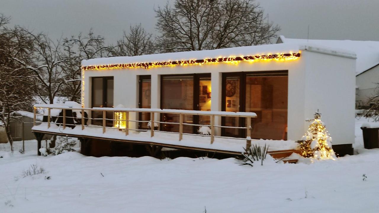 Ranch 66 - Moderni Tiny House Black Swallow Ve Stylu Route 66 Se Saunou A Bazenem Tršice Екстериор снимка